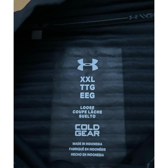 Mens Under Armour Loose Fit Golf Performance Black Ribbed Sleeveless Vest - Picture 3 of 6